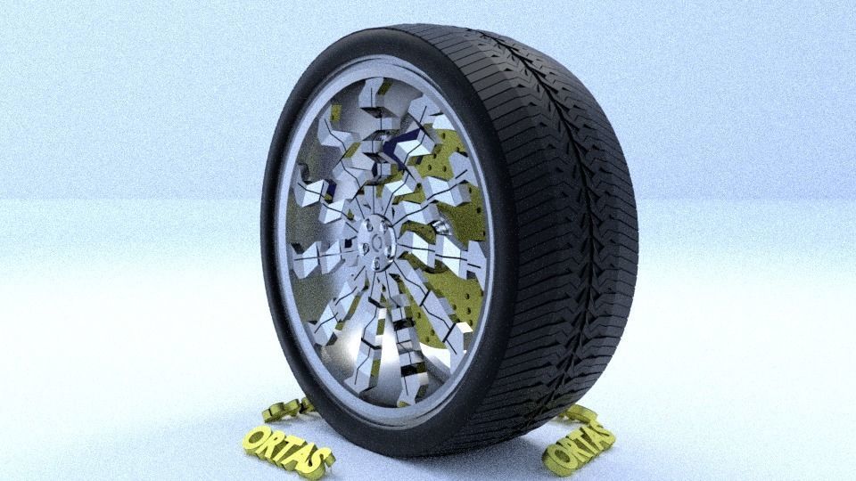ORTAS CAR RIM 15-16-17-18-19-20-21 GAME READY RIM TIRE AND DISC 3D Model Collection_12
