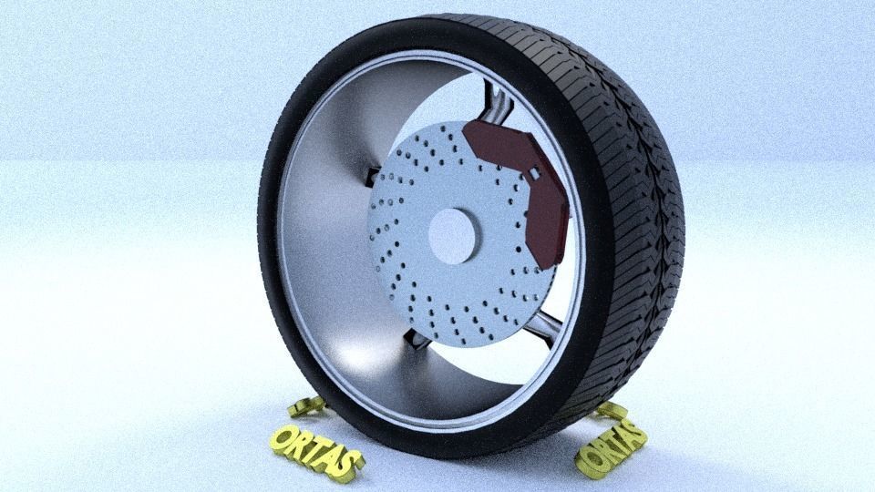 ORTAS CAR RIM 15-16-17-18-19-20-21 GAME READY RIM TIRE AND DISC 3D Model Collection_45