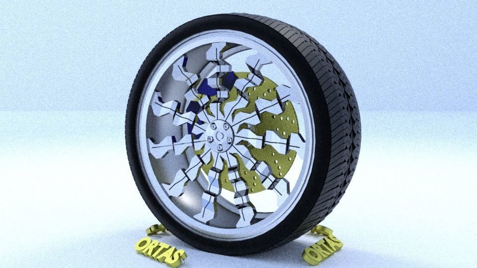 ORTAS CAR RIM 15-16-17-18-19-20-21 GAME READY RIM TIRE AND DISC 3D Model Collection_13