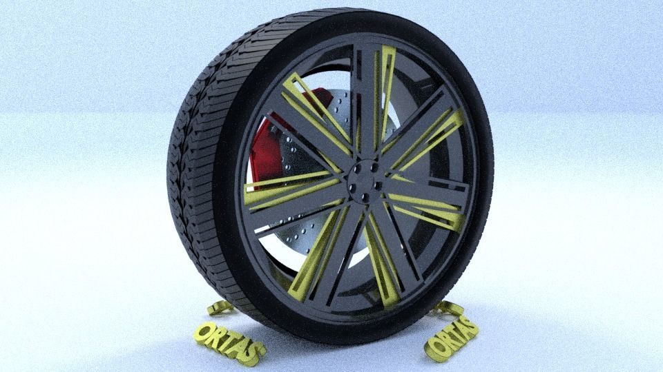 ORTAS CAR RIM 15-16-17-18-19-20-21 GAME READY RIM TIRE AND DISC 3D Model Collection_30