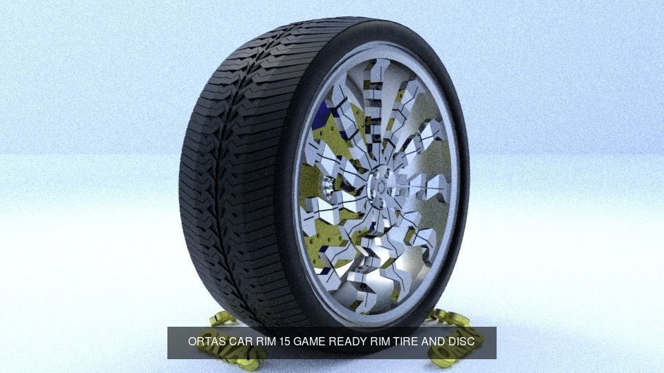ORTAS CAR RIM 15-16-17-18-19-20-21 GAME READY RIM TIRE AND DISC 3D Model Collection_6