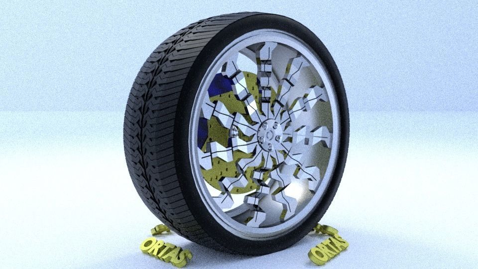 ORTAS CAR RIM 15-16-17-18-19-20-21 GAME READY RIM TIRE AND DISC 3D Model Collection_9