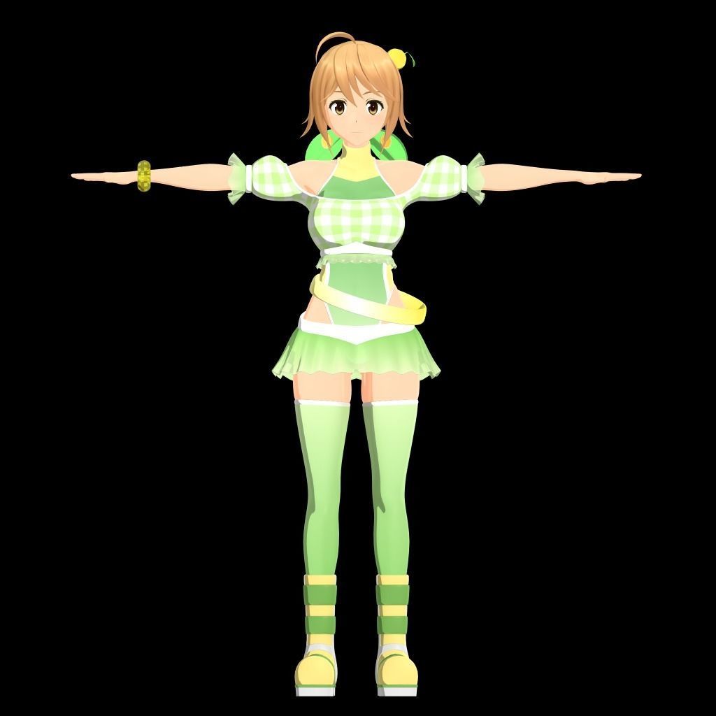 Virtu-A-Dolls 01  Himukai Manatsu - Full Version Low-poly 3D model_6