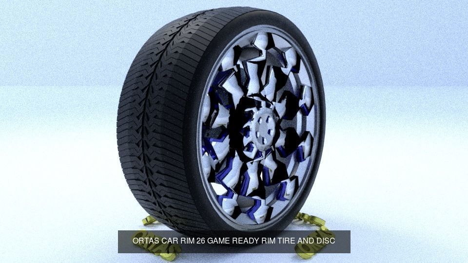 ORTAS CAR RIM 22-23-24-25-26-27-28 GAME READY 3D Model Collection_3