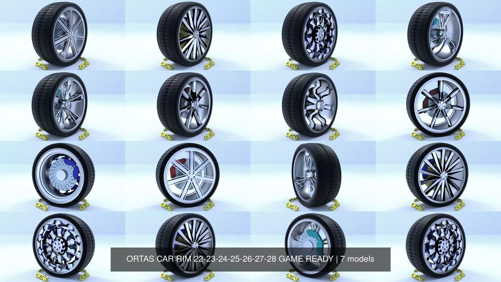 ORTAS CAR RIM 22-23-24-25-26-27-28 GAME READY 3D Model Collection_0