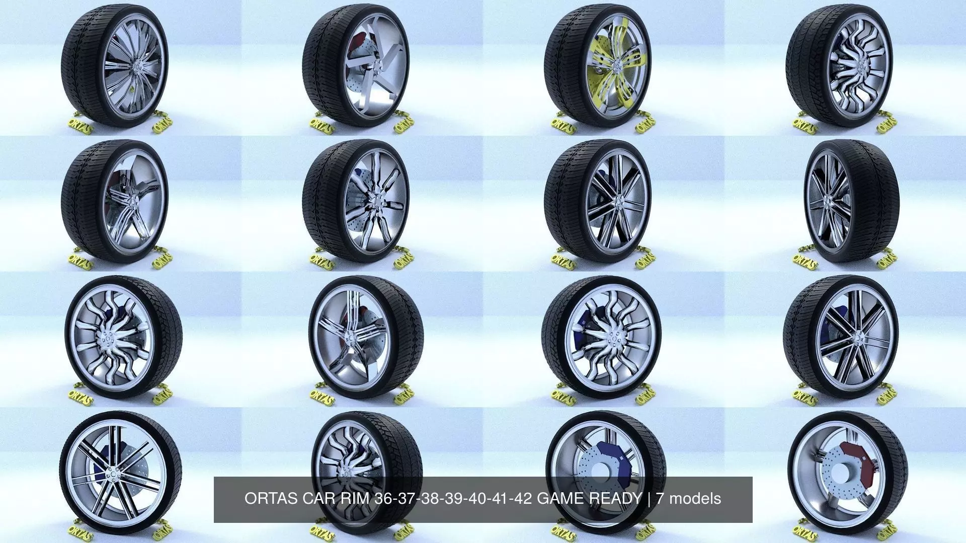 ORTAS CAR RIM 36-37-38-39-40-41-42 GAME READY 3D Model Collection_0