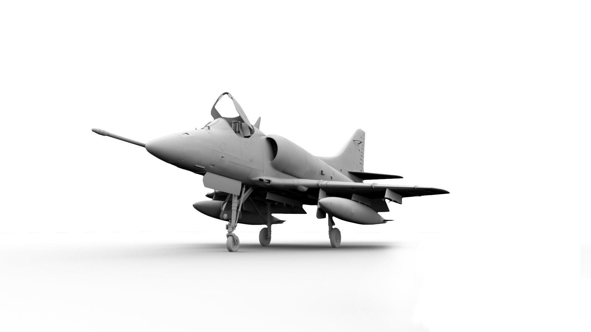 A4 Skyhawk 3D model_4