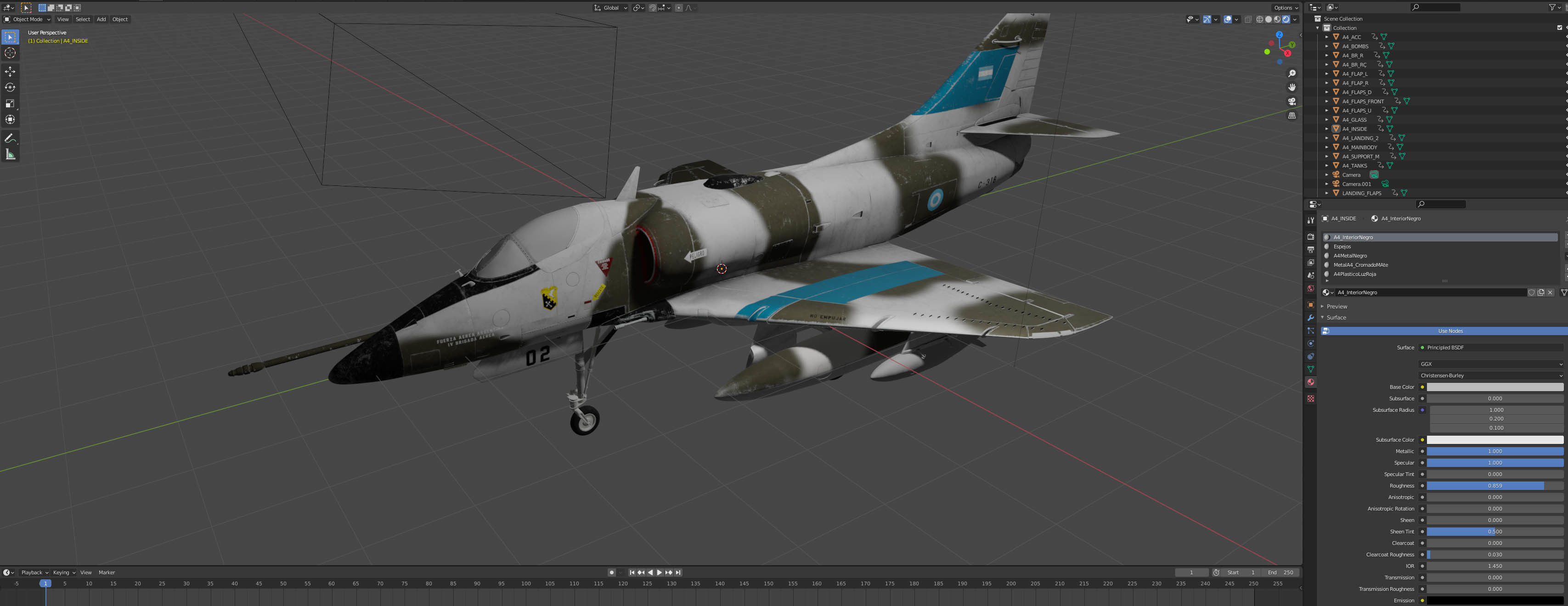 A4 Skyhawk 3D model_2