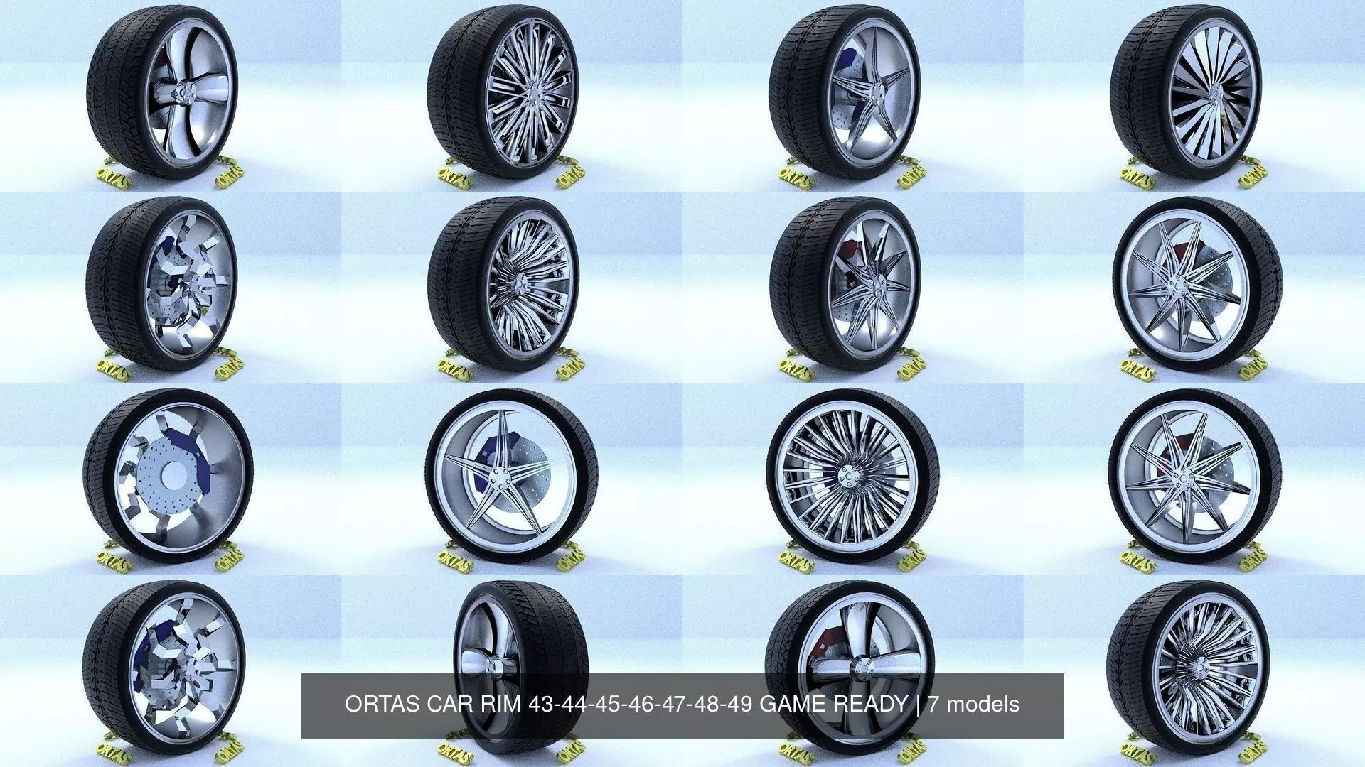 ORTAS CAR RIM 43-44-45-46-47-48-49 GAME READY 3D Model Collection_0