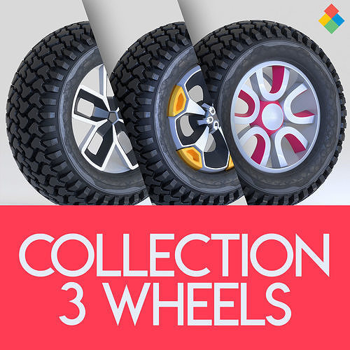 Wheel tire rim  3D Model Collection