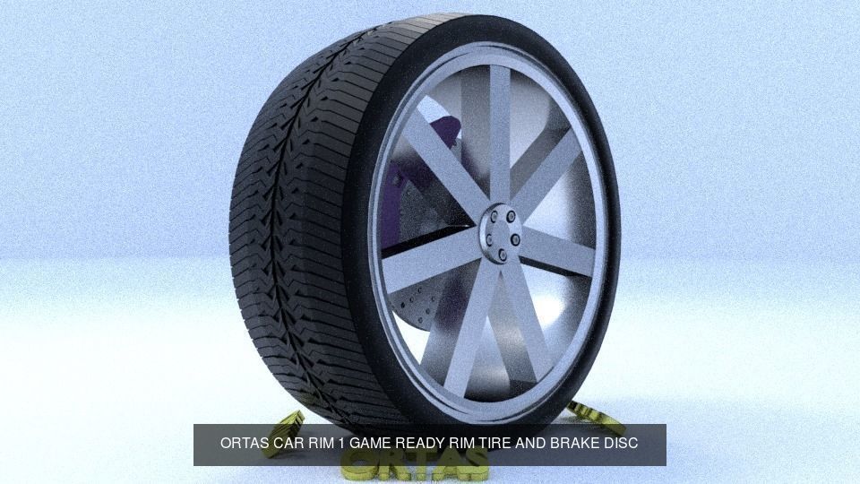 ORTAS CAR RIM 1-2-3-4-5-6-7-8-9-10 GAME READY 3D Model Collection_10