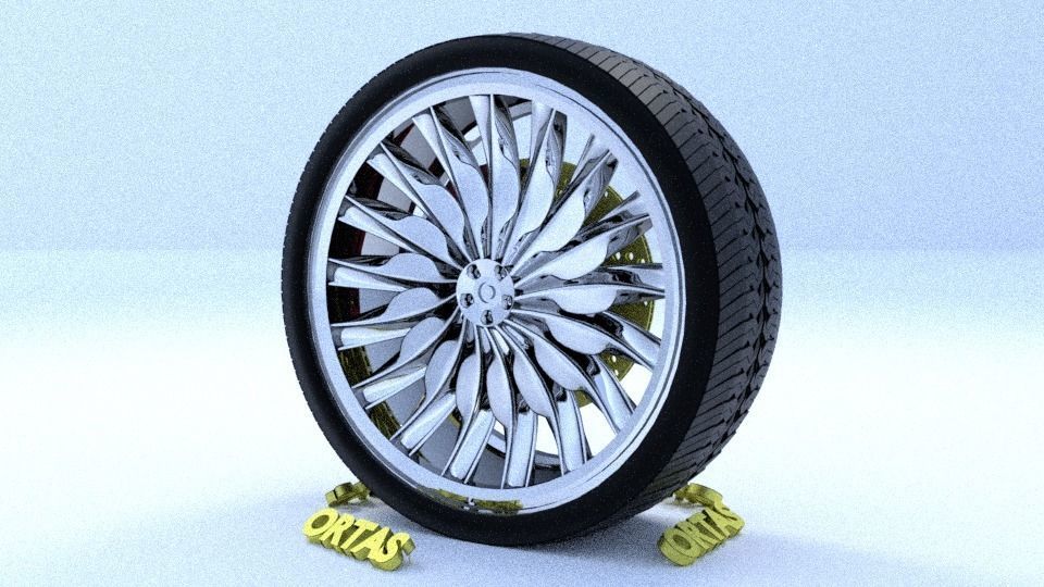 ORTAS CAR RIM 1-2-3-4-5-6-7-8-9-10 GAME READY 3D Model Collection_75