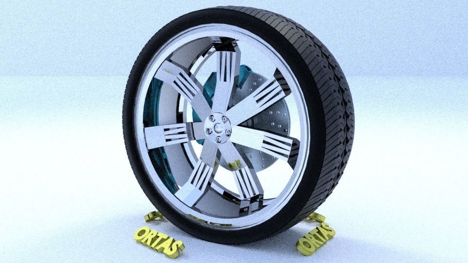 ORTAS CAR RIM 1-2-3-4-5-6-7-8-9-10 GAME READY 3D Model Collection_85