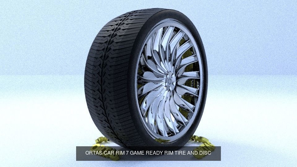 ORTAS CAR RIM 1-2-3-4-5-6-7-8-9-10 GAME READY 3D Model Collection_3