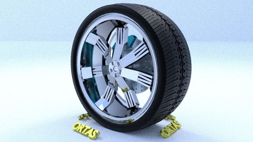 ORTAS CAR RIM 1-2-3-4-5-6-7-8-9-10 GAME READY 3D Model Collection_86