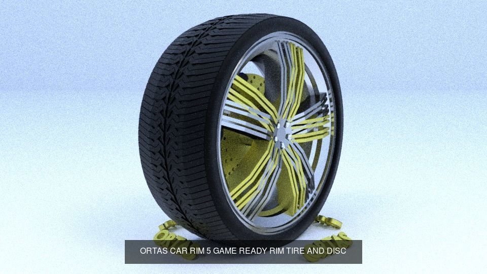 ORTAS CAR RIM 1-2-3-4-5-6-7-8-9-10 GAME READY 3D Model Collection_5