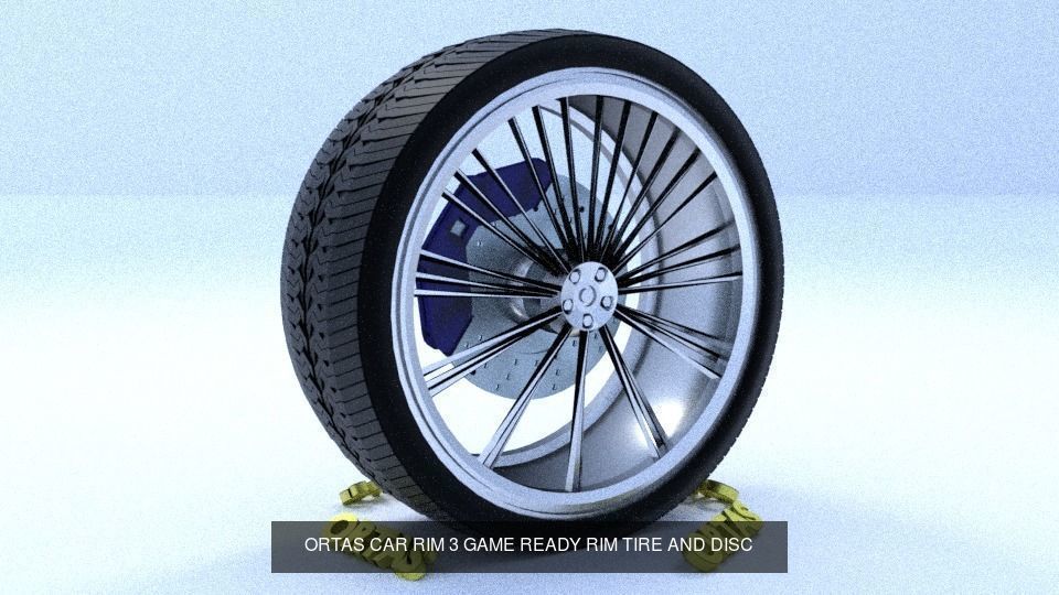 ORTAS CAR RIM 1-2-3-4-5-6-7-8-9-10 GAME READY 3D Model Collection_7