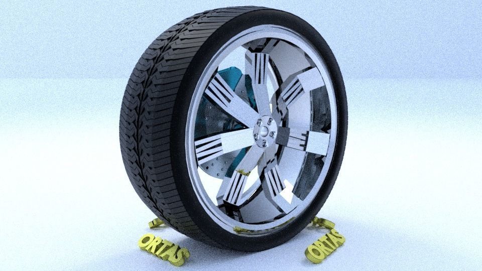 ORTAS CAR RIM 1-2-3-4-5-6-7-8-9-10 GAME READY 3D Model Collection_82