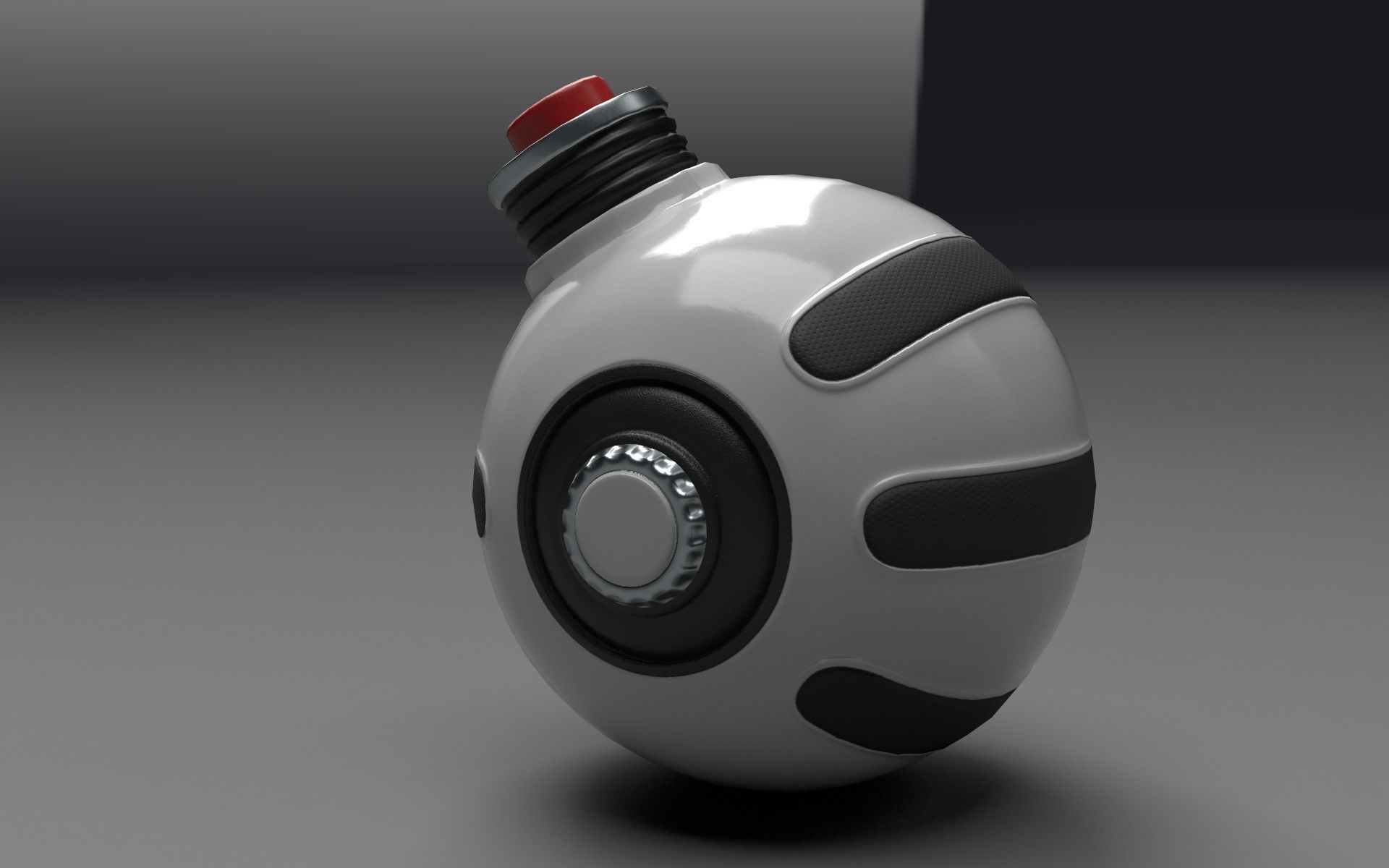 Stylized Sci-Fi Grenade Low-poly 3D model_3