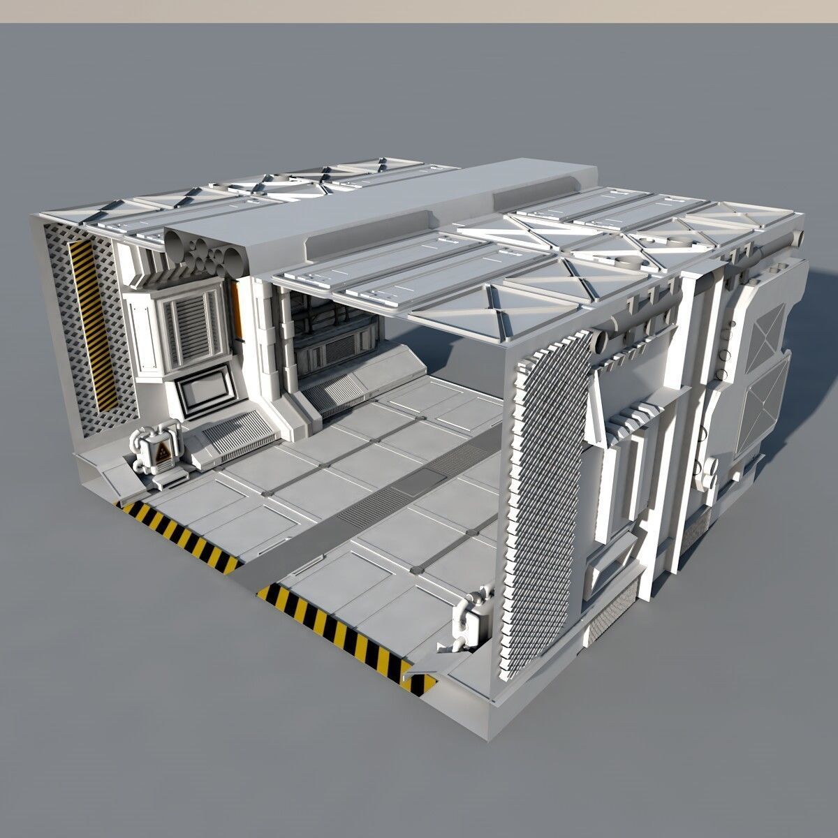 Sci fi interior 3D model_14