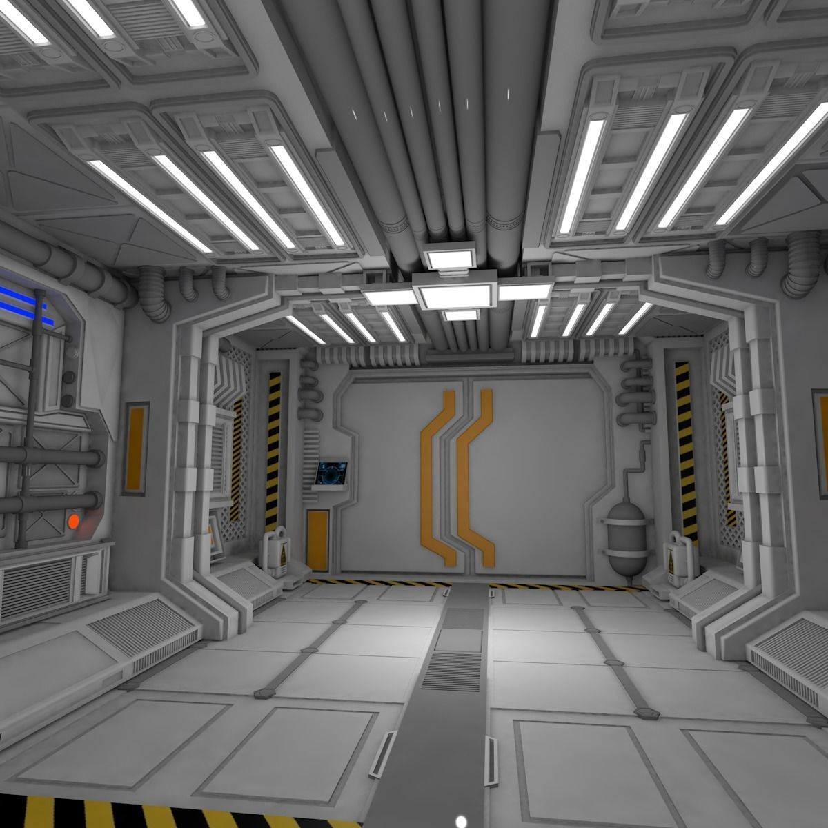 Sci fi interior 3D model_4