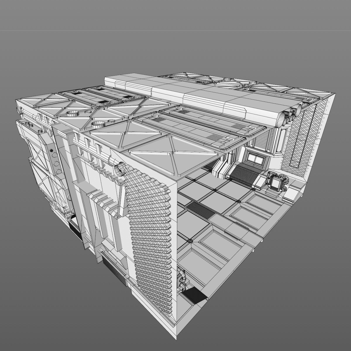 Sci fi interior 3D model_23