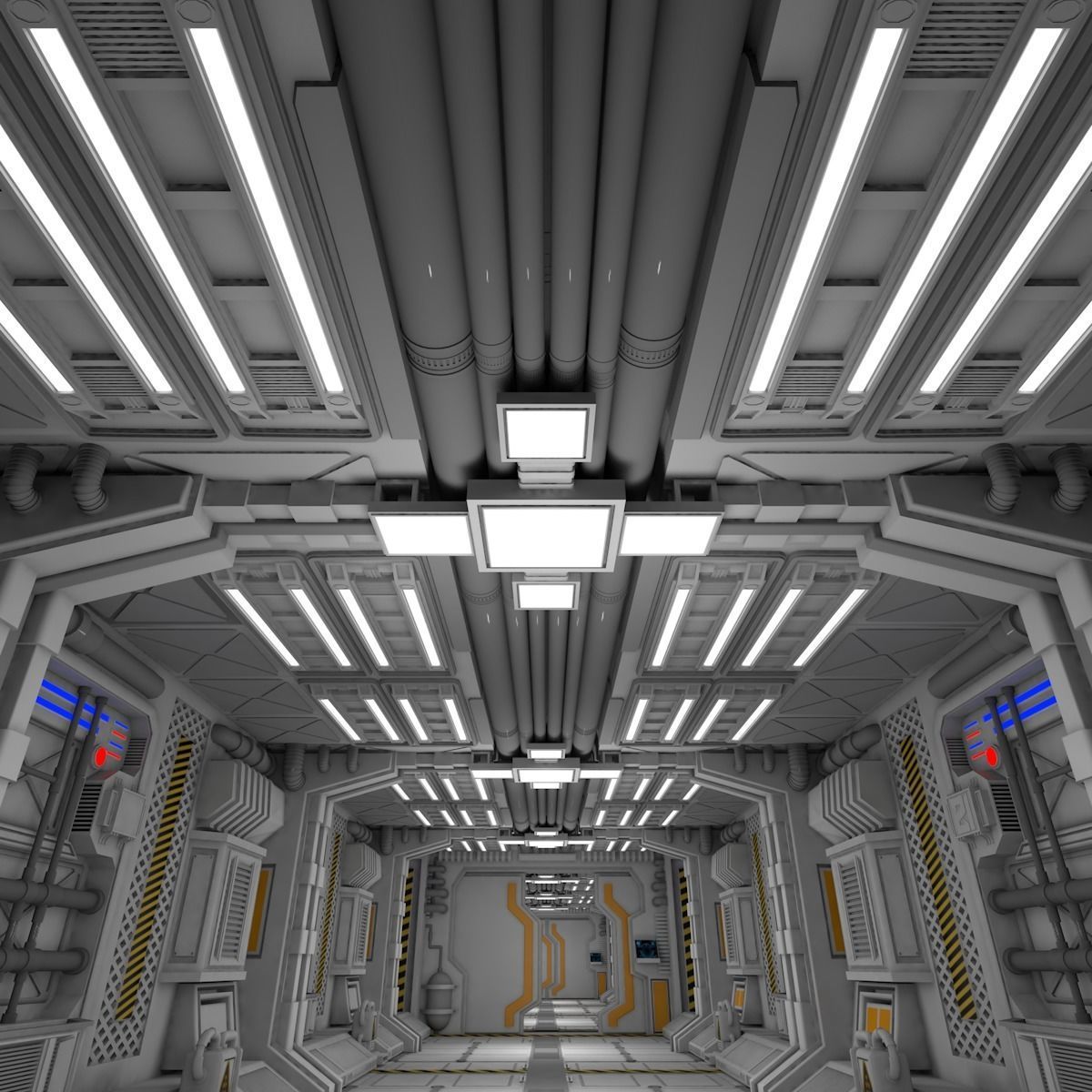 Sci fi interior 3D model_9