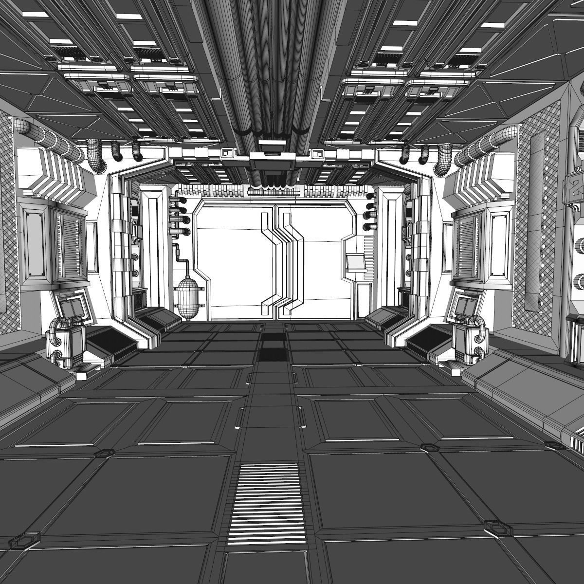 Sci fi interior 3D model_18