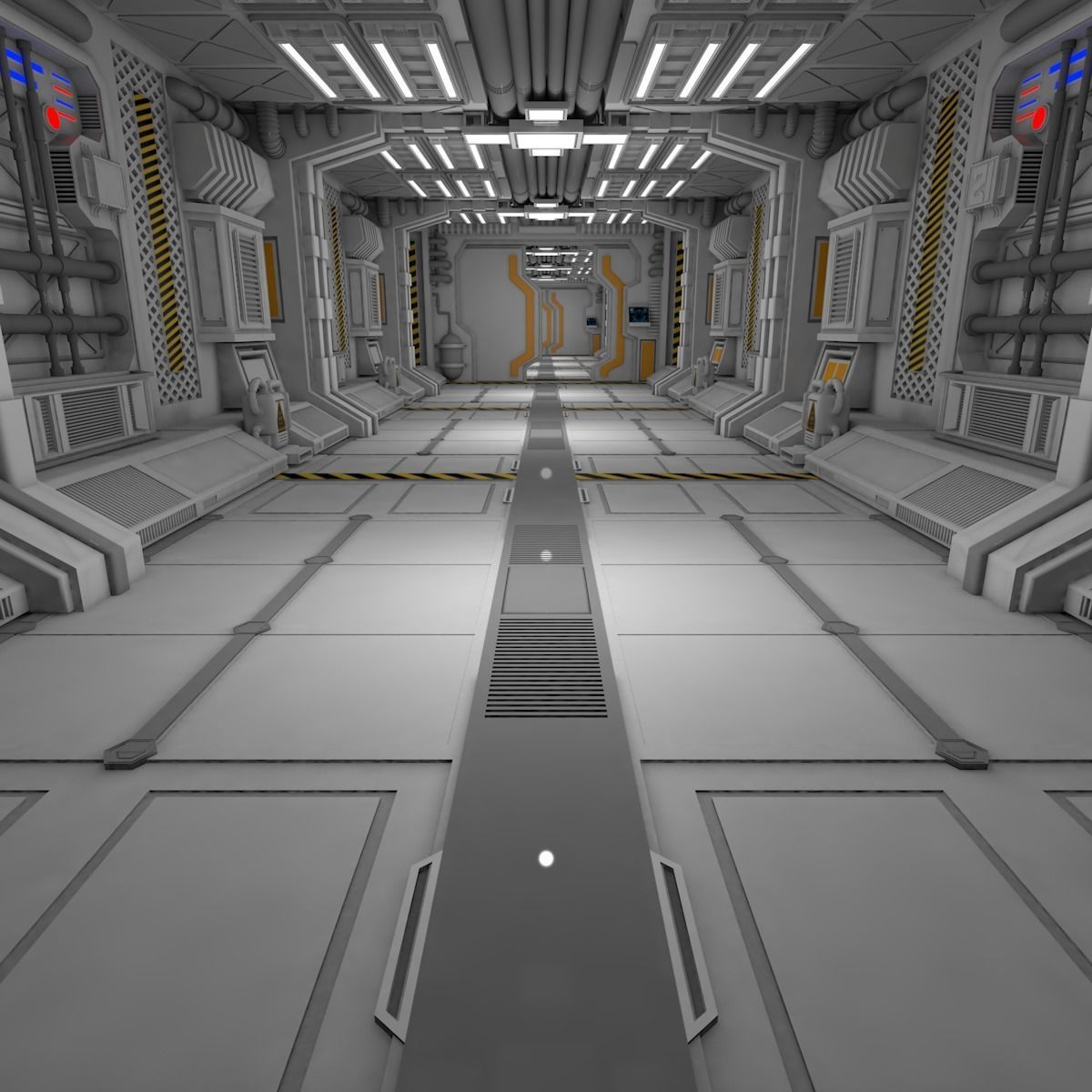Sci fi interior 3D model_8