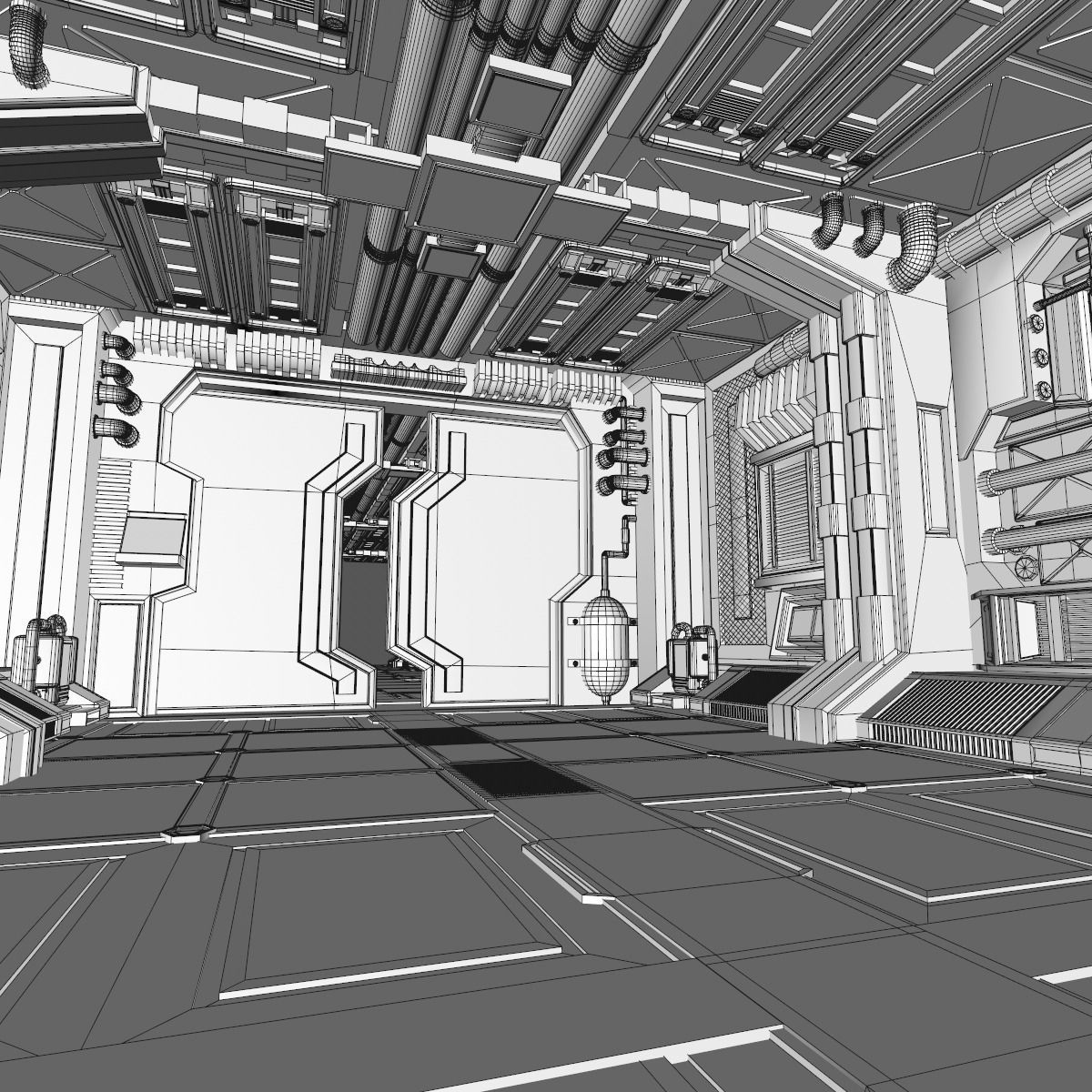 Sci fi interior 3D model_17