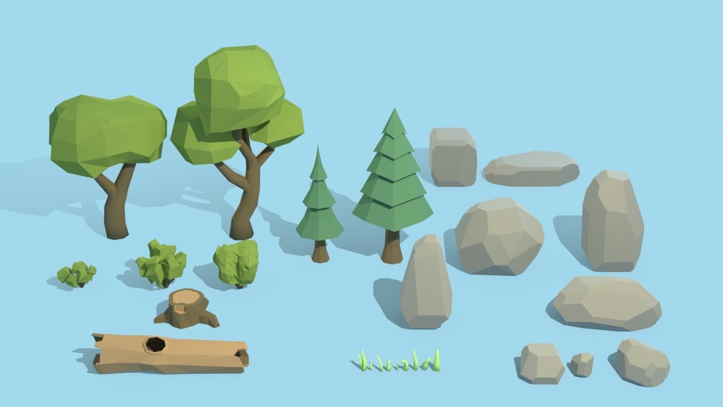 Nature Assets - game ready - Low-poly 3D model_3