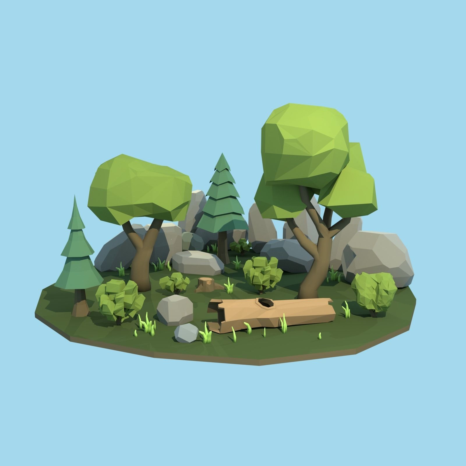 Nature Assets - game ready - Low-poly 3D model_1