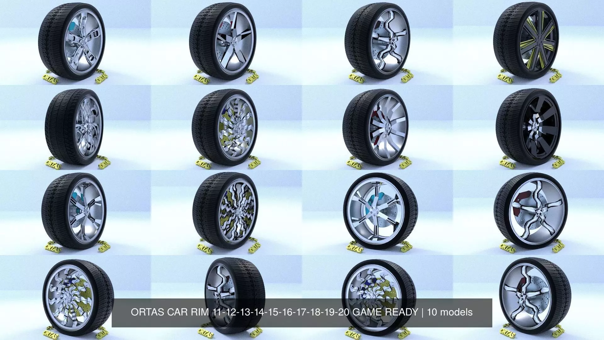 ORTAS CAR RIM 11-12-13-14-15-16-17-18-19-20 GAME READY 3D Model Collection_0