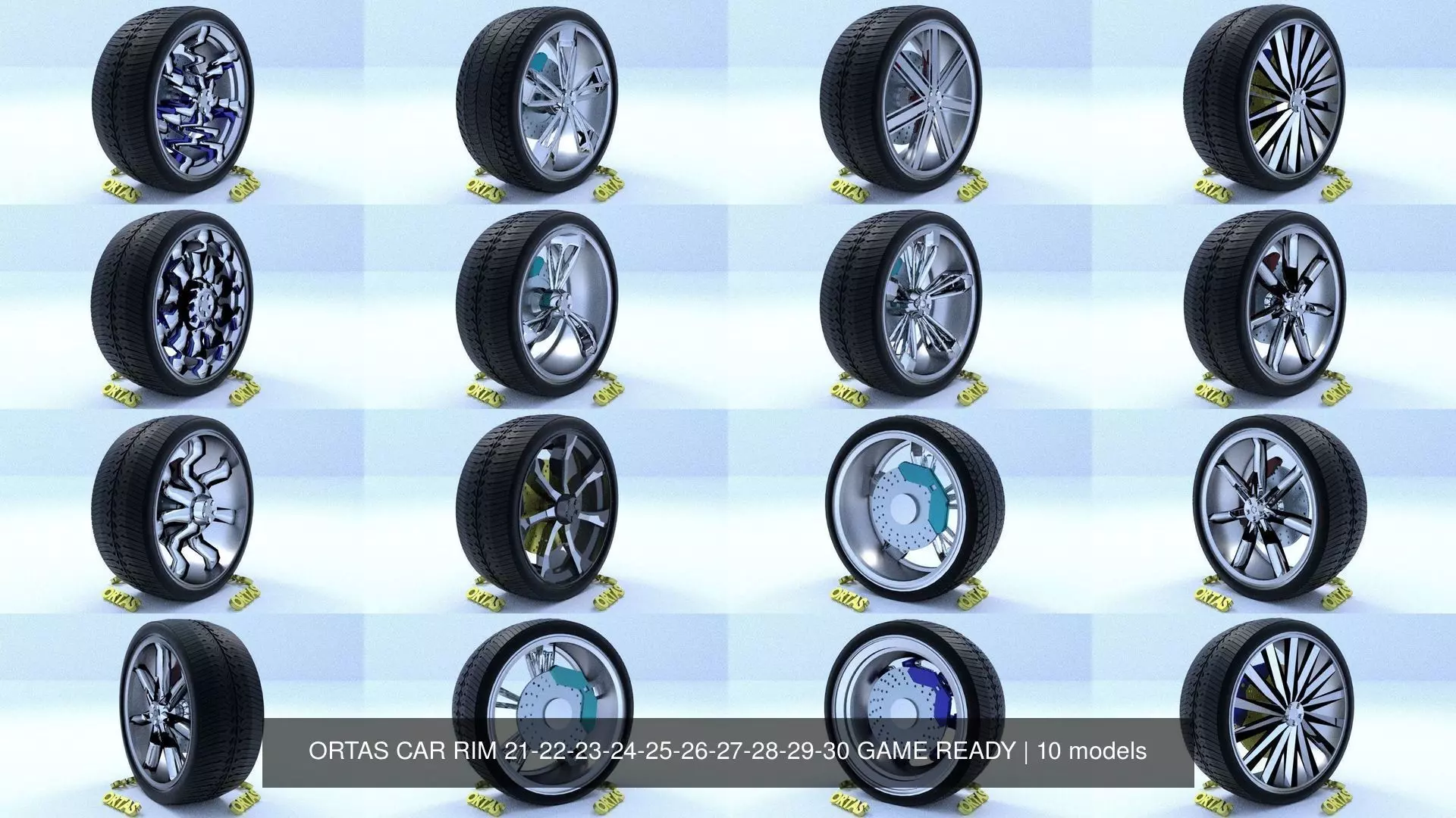 ORTAS CAR RIM 21-22-23-24-25-26-27-28-29-30 GAME READY 3D Model Collection_0