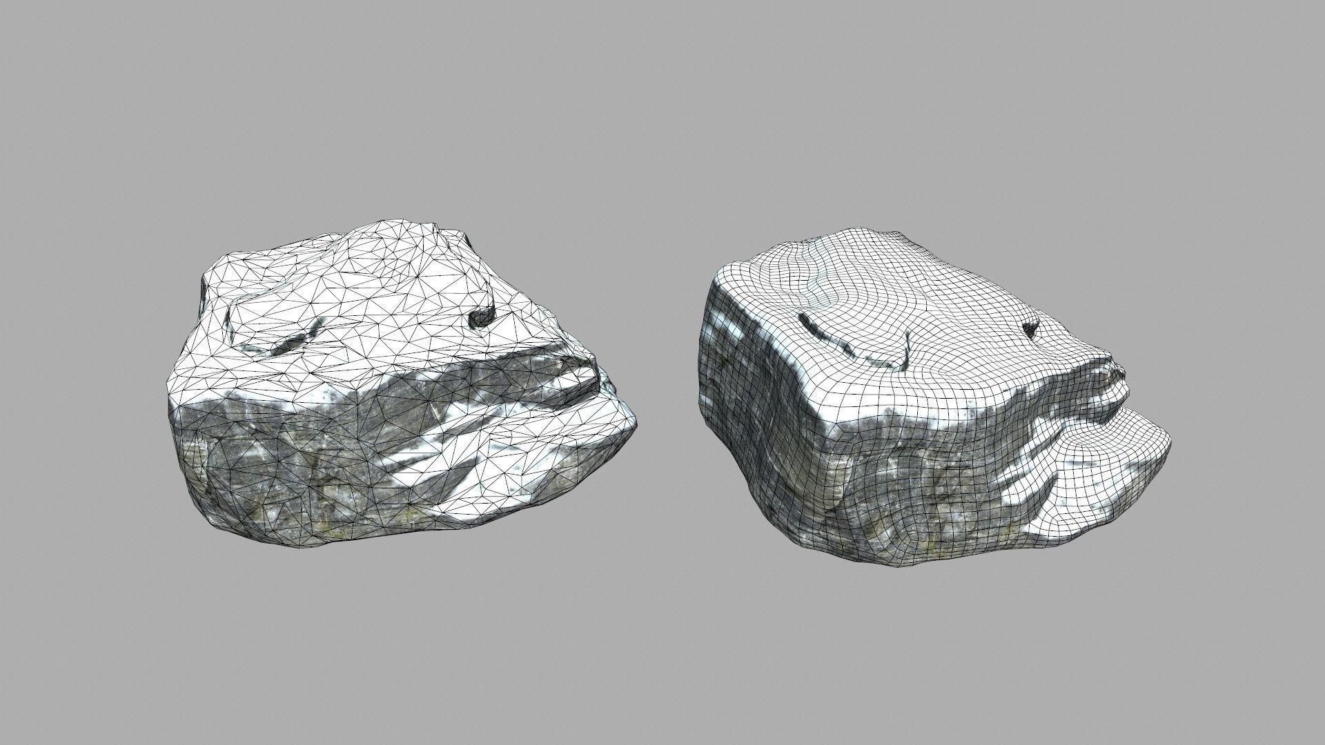 snow cliff rocks Low-poly 3D model_23