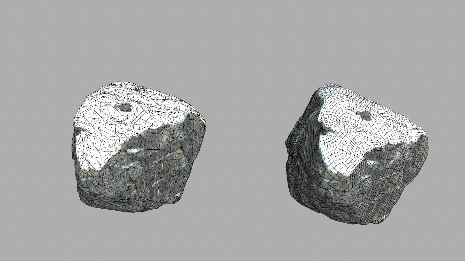 snow cliff rocks Low-poly 3D model_18