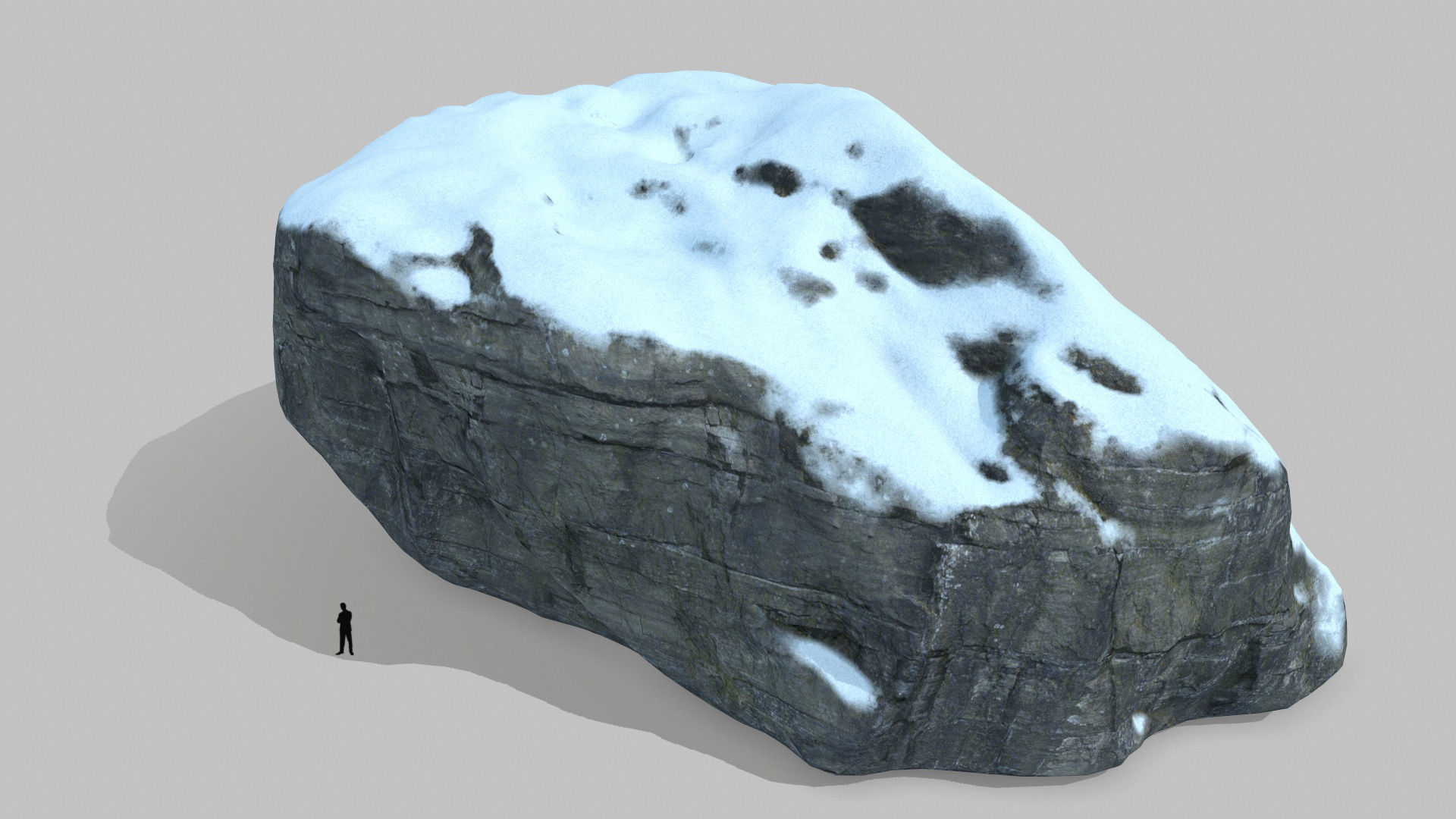 snow cliff rocks Low-poly 3D model_15