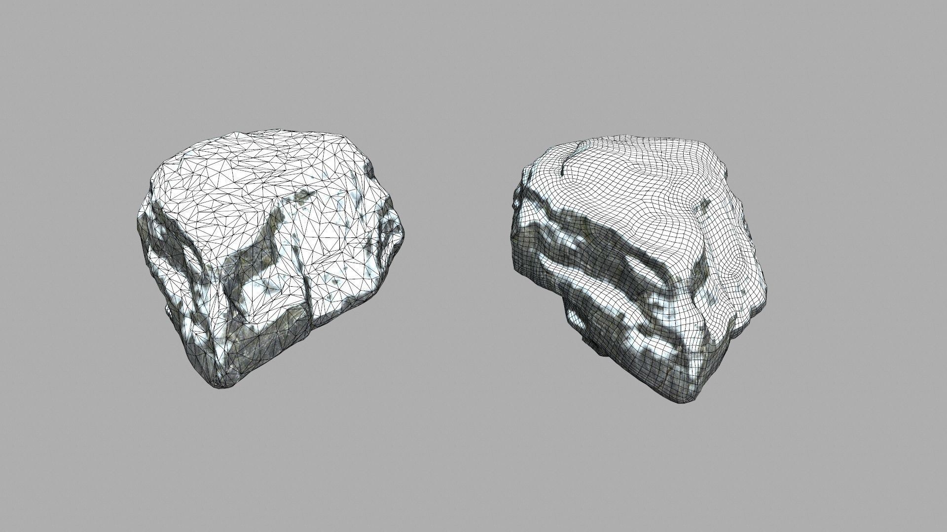 snow cliff rocks Low-poly 3D model_24