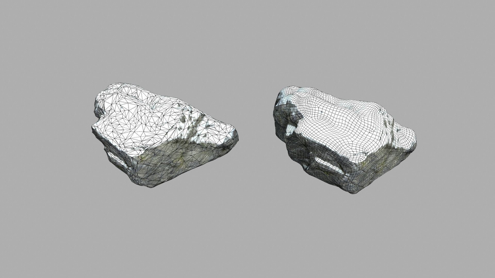 snow cliff rocks Low-poly 3D model_28