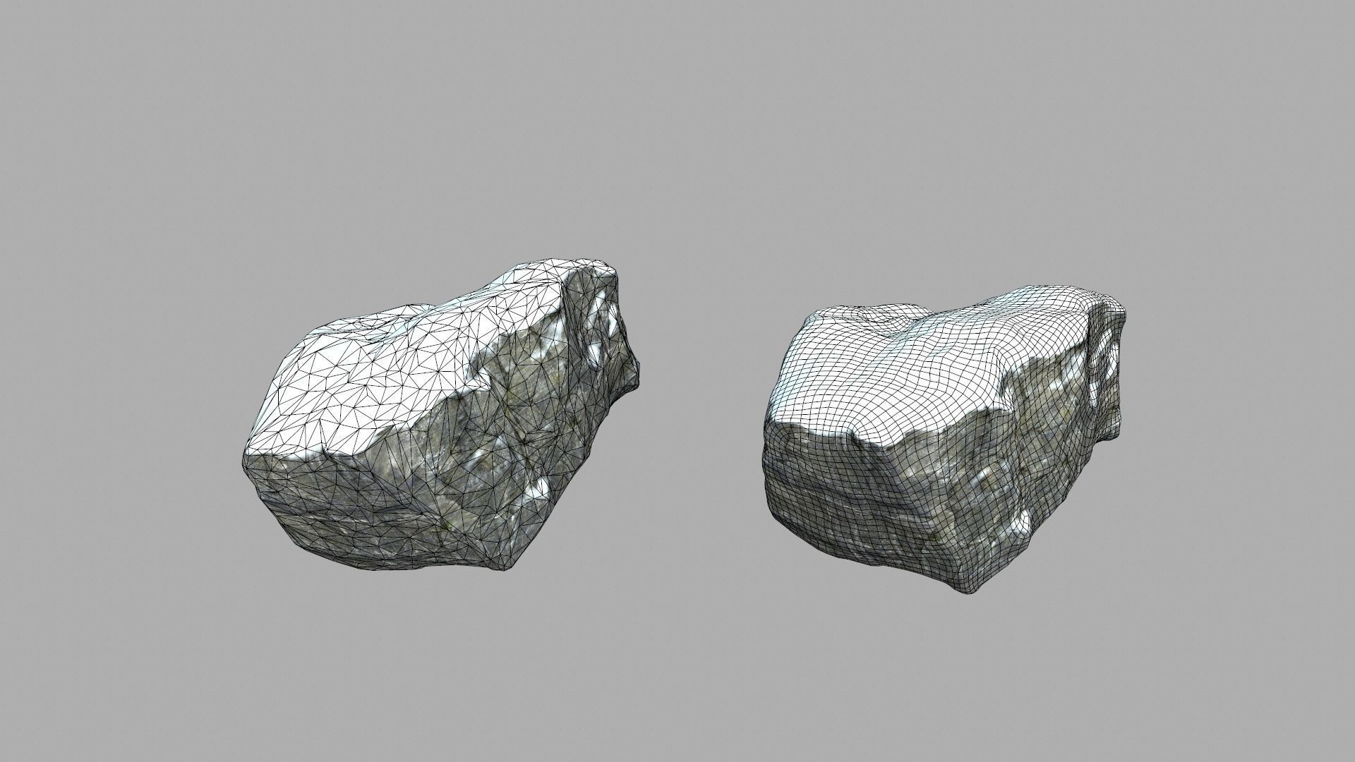 snow cliff rocks Low-poly 3D model_19