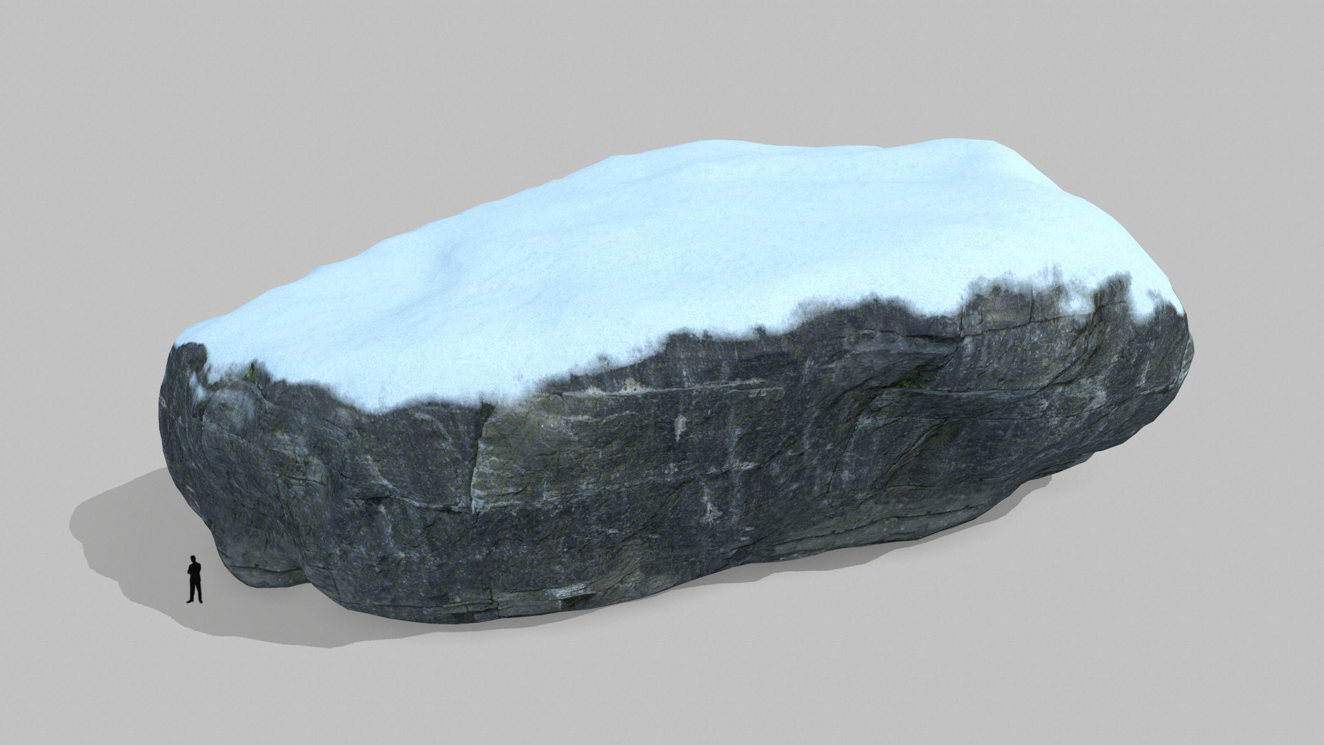 snow cliff rocks Low-poly 3D model_13