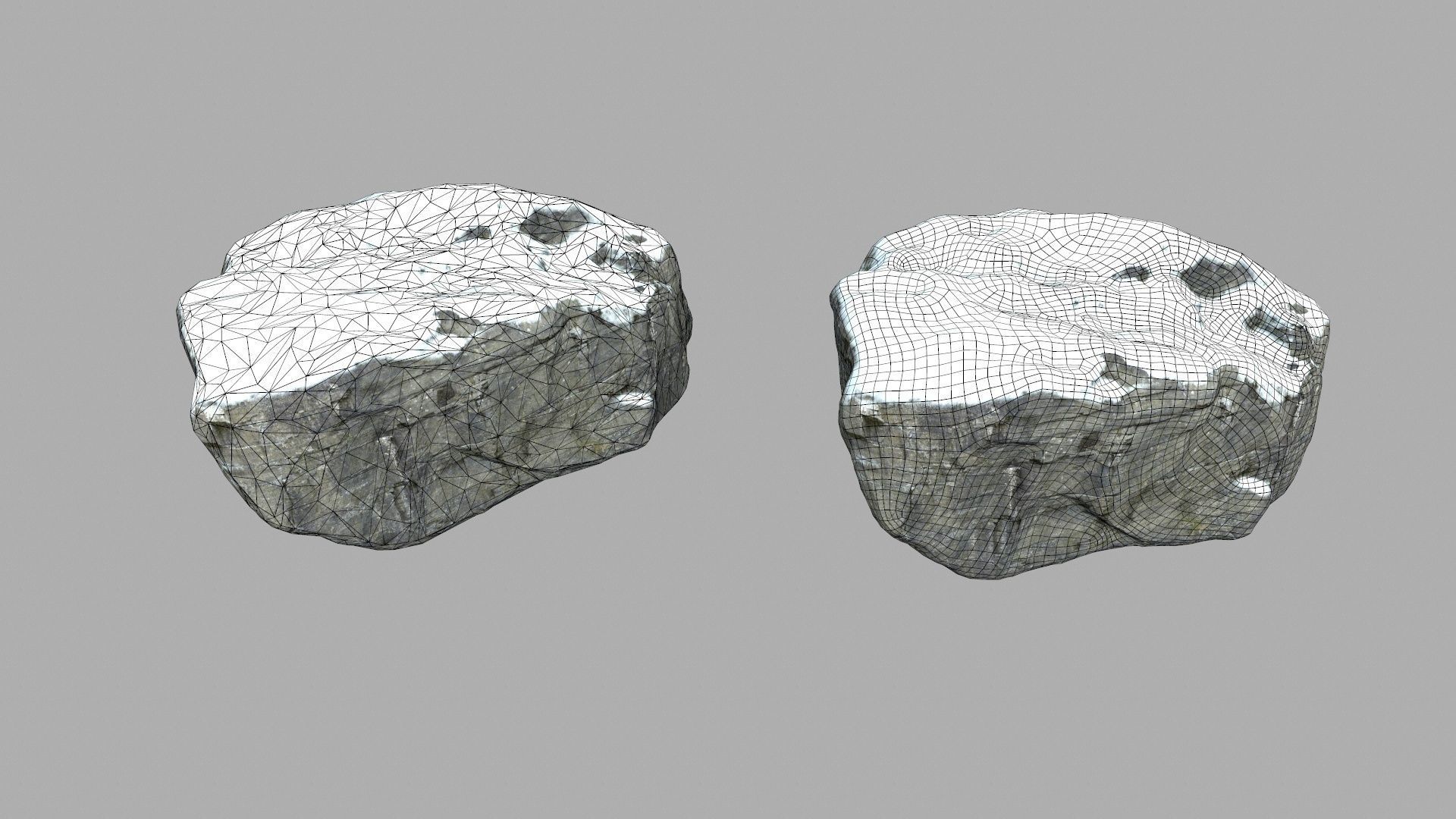 snow cliff rocks Low-poly 3D model_17