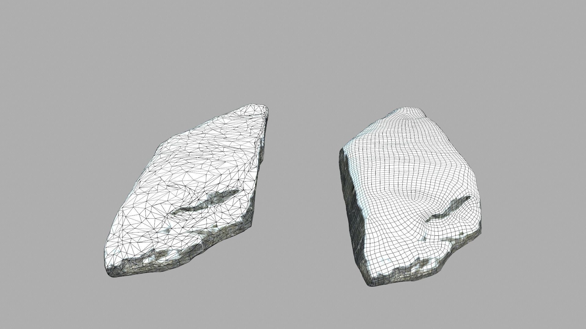 snow cliff rocks Low-poly 3D model_27