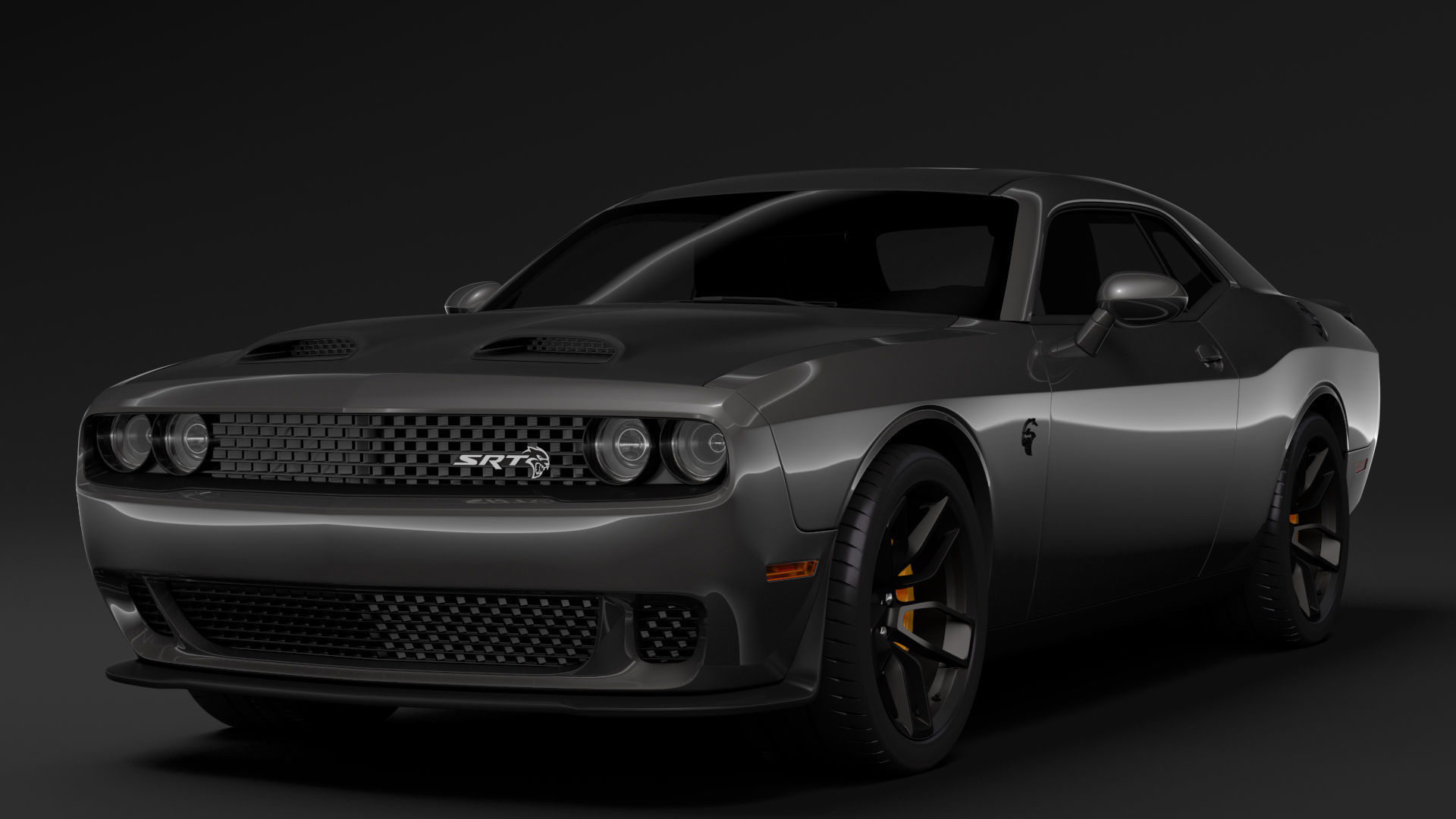 Dodge Challenger SRT Hellcat 2020 3D model_3
