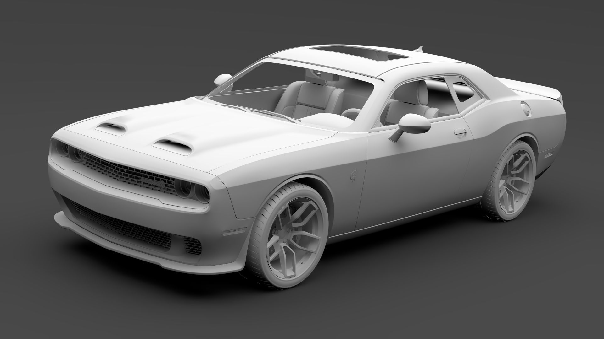 Dodge Challenger SRT Hellcat 2020 3D model_14