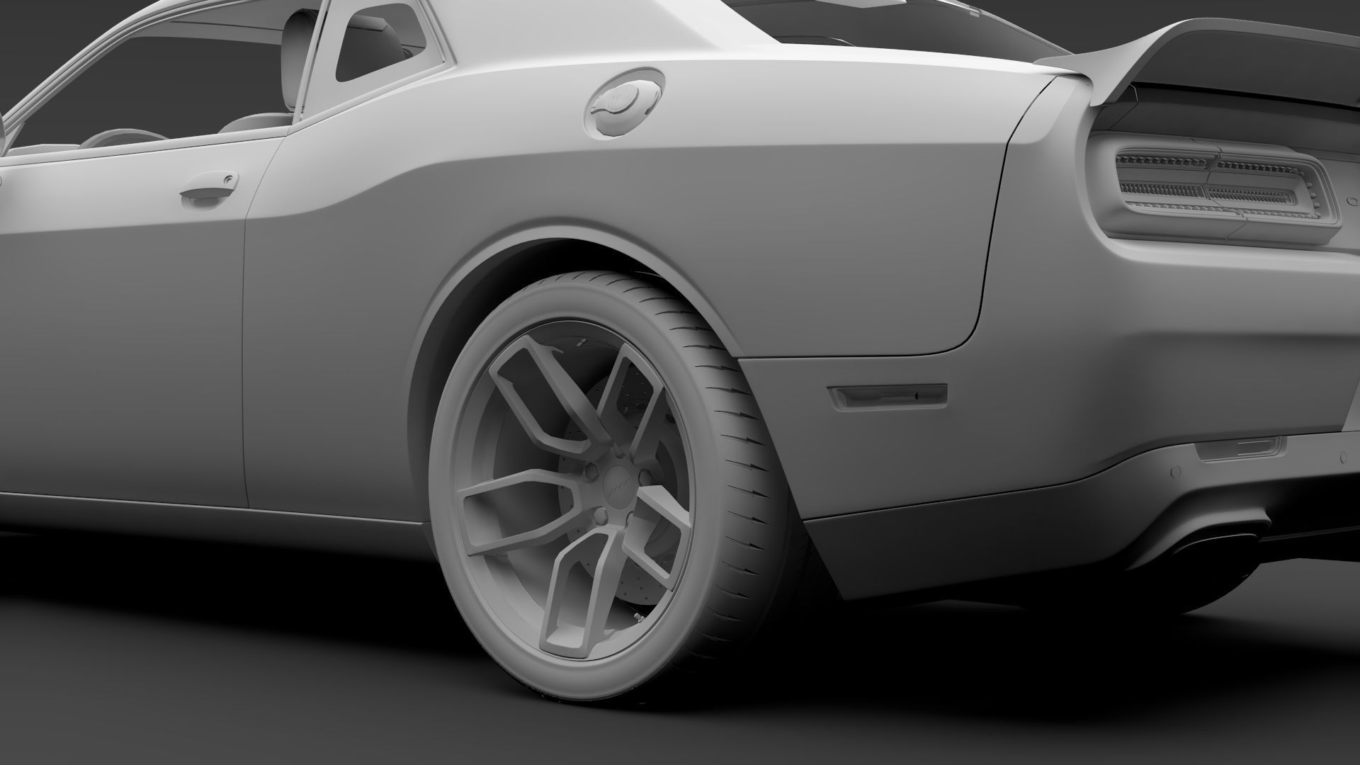 Dodge Challenger SRT Hellcat 2020 3D model_15