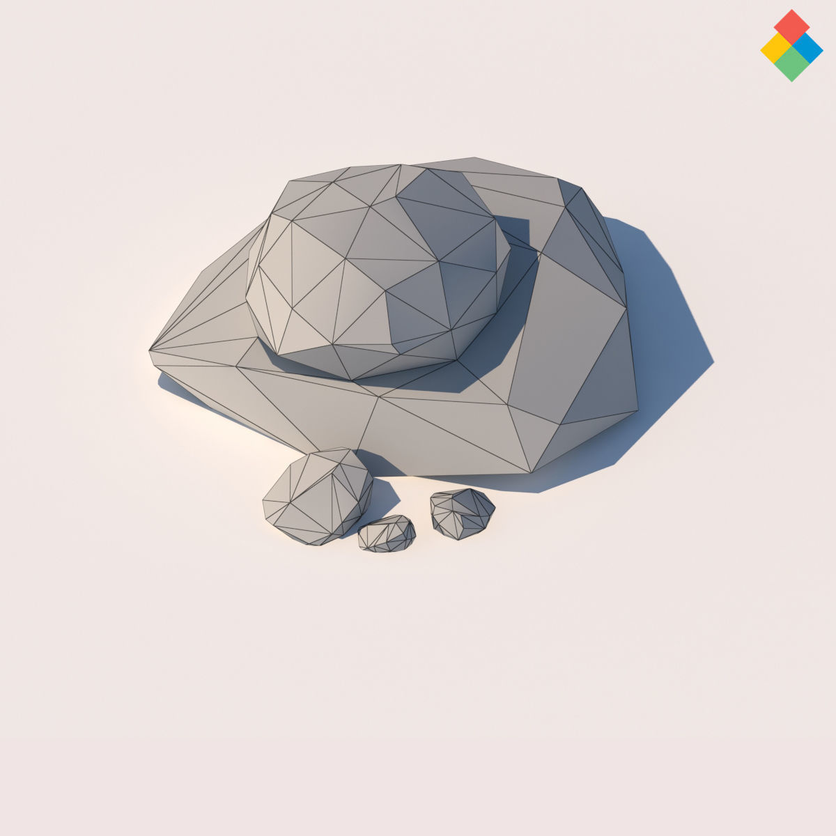 Low Poly Rock Vol1 Low-poly 3D model_23