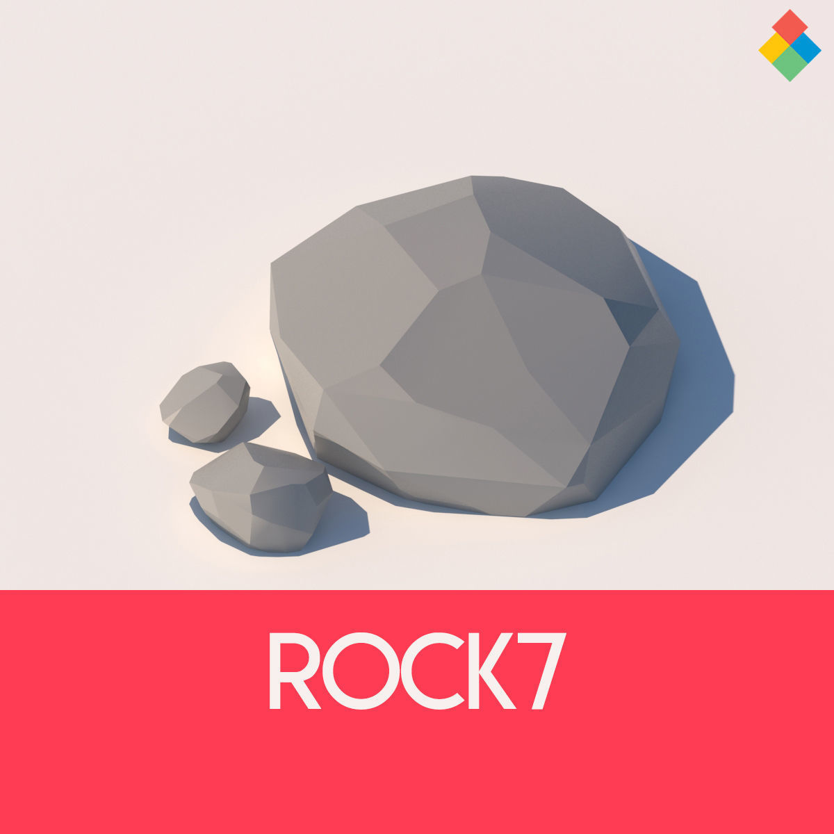 Low Poly Rock Vol1 Low-poly 3D model_14