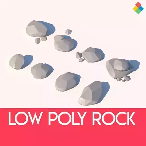 Low Poly Rock Vol1 Low-poly 3D model