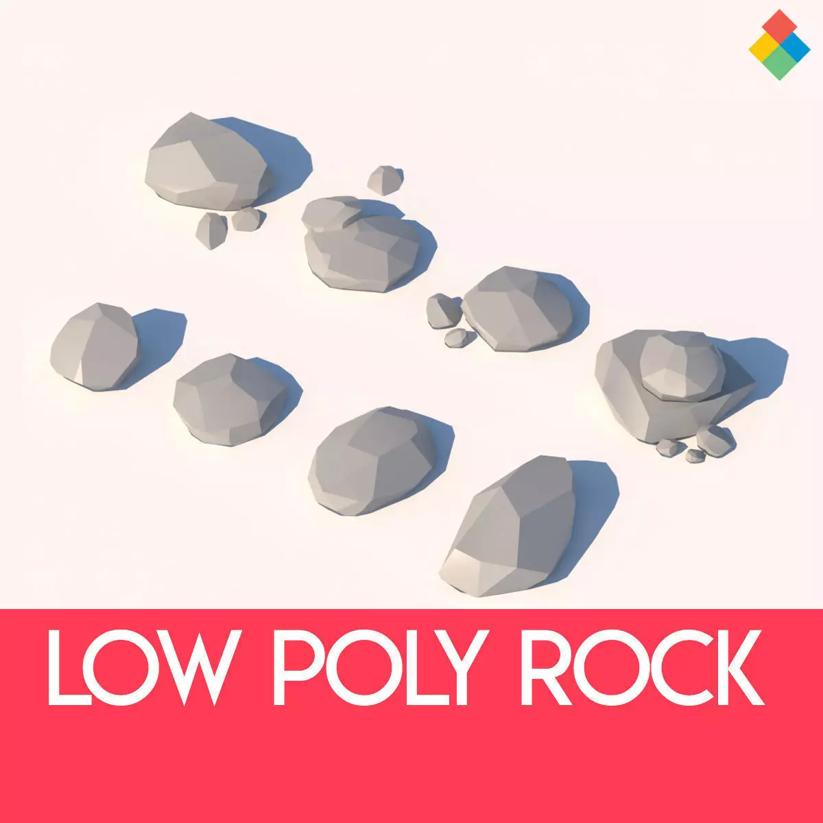 Low Poly Rock Vol1 Low-poly 3D model_0